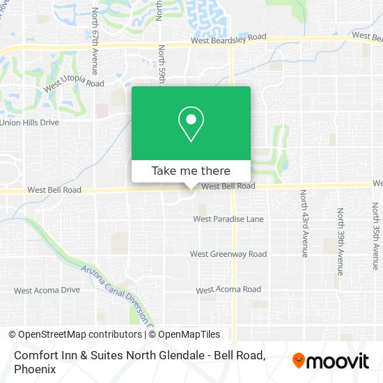 Mapa de Comfort Inn & Suites North Glendale - Bell Road