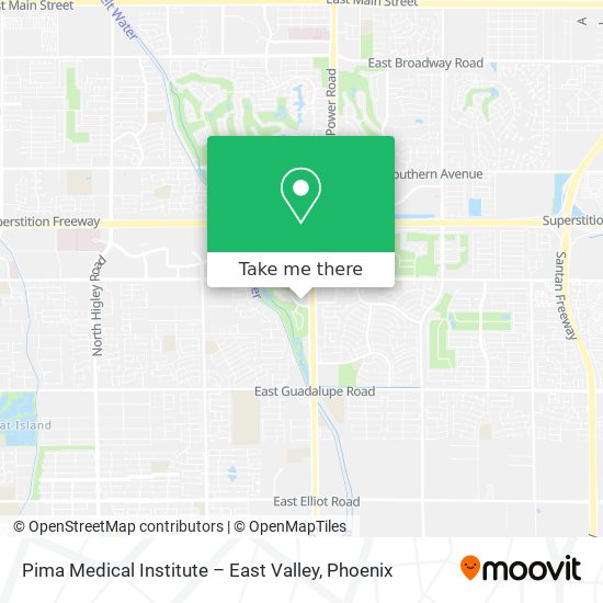 Mapa de Pima Medical Institute – East Valley