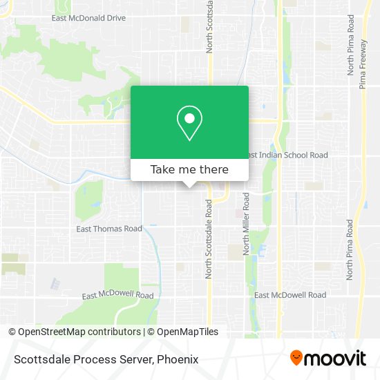 Mapa de Scottsdale Process Server