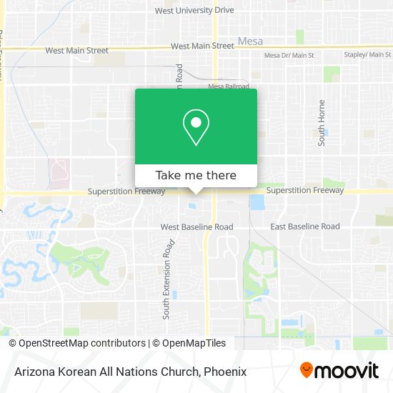 Arizona Korean All Nations Church map