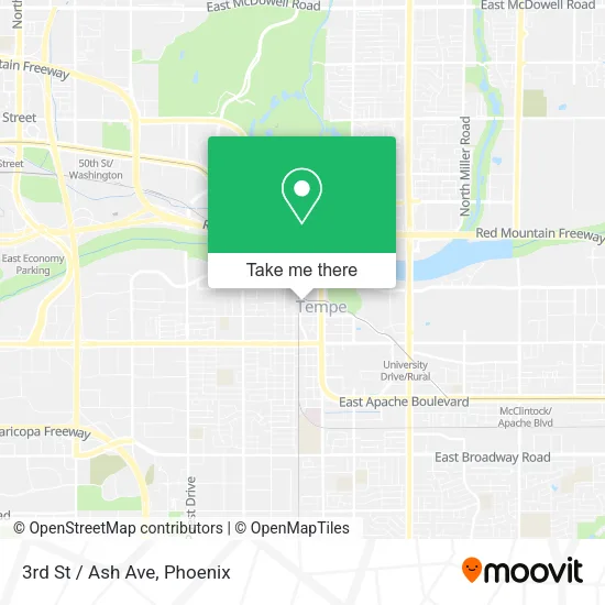 3rd St / Ash Ave map