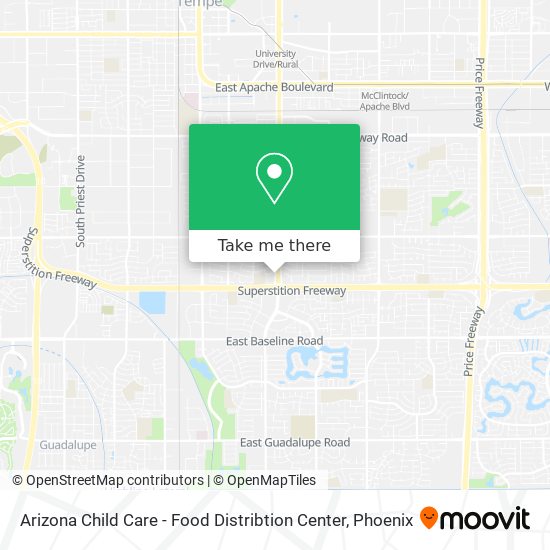 Mapa de Arizona Child Care - Food Distribtion Center