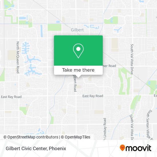 Gilbert Civic Center map