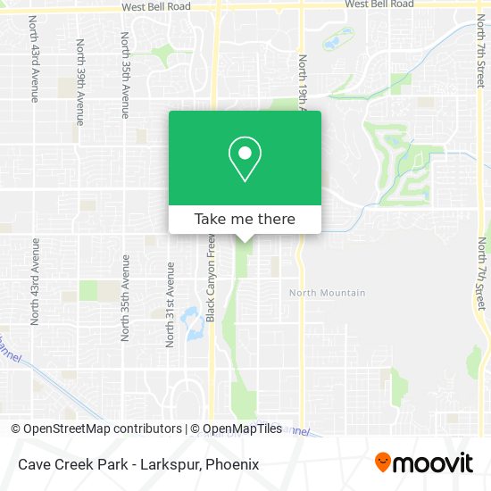 Cave Creek Park - Larkspur map