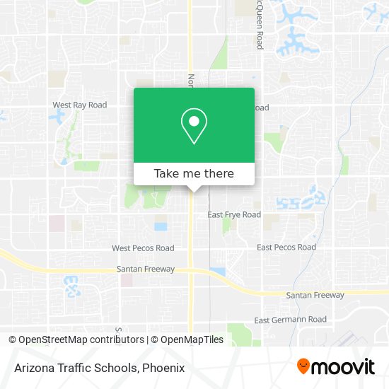 Arizona Traffic Schools map