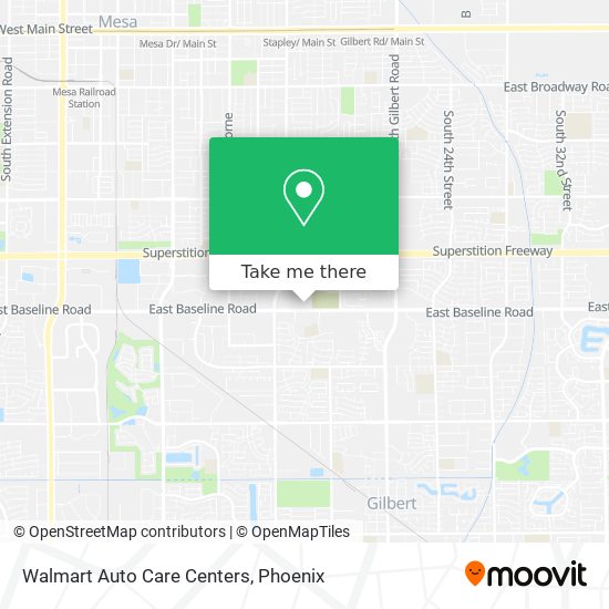 Mapa de Walmart Auto Care Centers