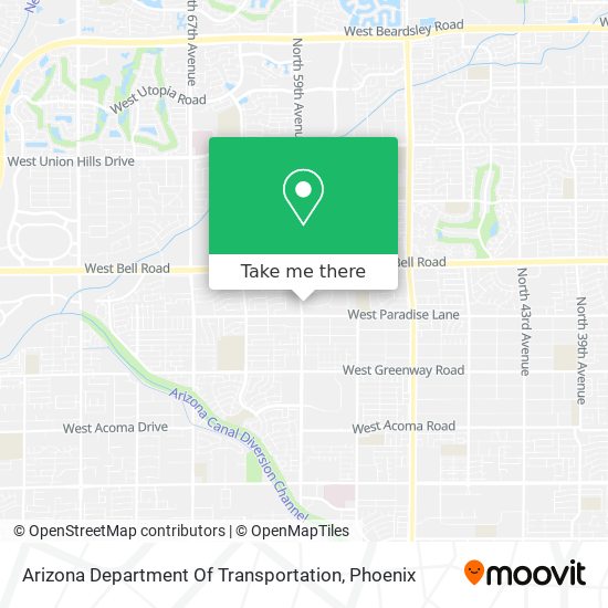 Arizona Department Of Transportation map