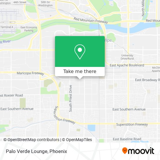 Palo Verde Lounge map