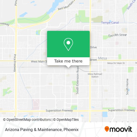 Mapa de Arizona Paving & Maintenance