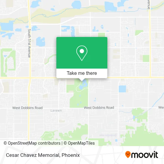 Cesar Chavez Memorial map