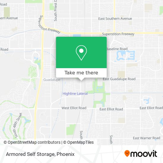 Armored Self Storage map