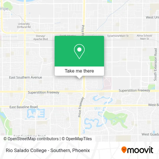 Rio Salado College - Southern map