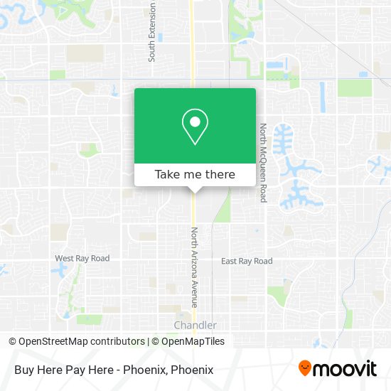 Buy Here Pay Here - Phoenix map