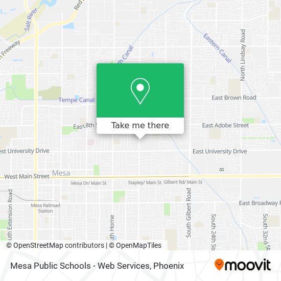 Mesa Public Schools - Web Services map