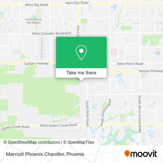 Marriott Phoenix Chandler map