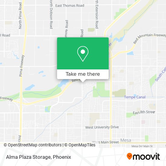 Alma Plaza Storage map