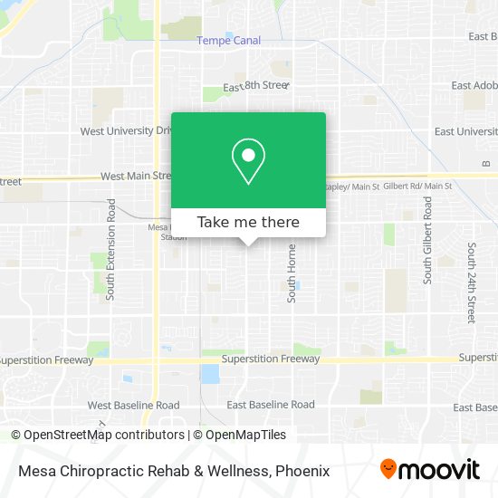 Mesa Chiropractic Rehab & Wellness map