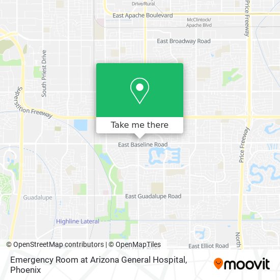 Mapa de Emergency Room at Arizona General Hospital