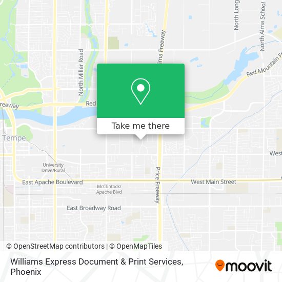 Williams Express Document & Print Services map