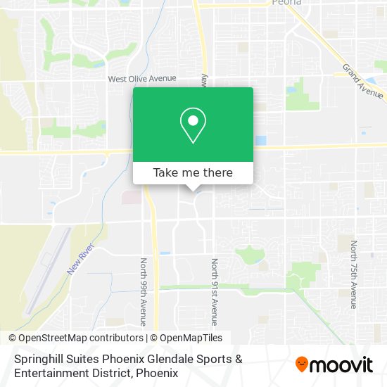 Mapa de Springhill Suites Phoenix Glendale Sports & Entertainment District