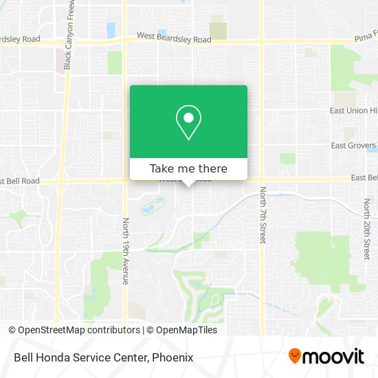 Bell Honda Service Center map