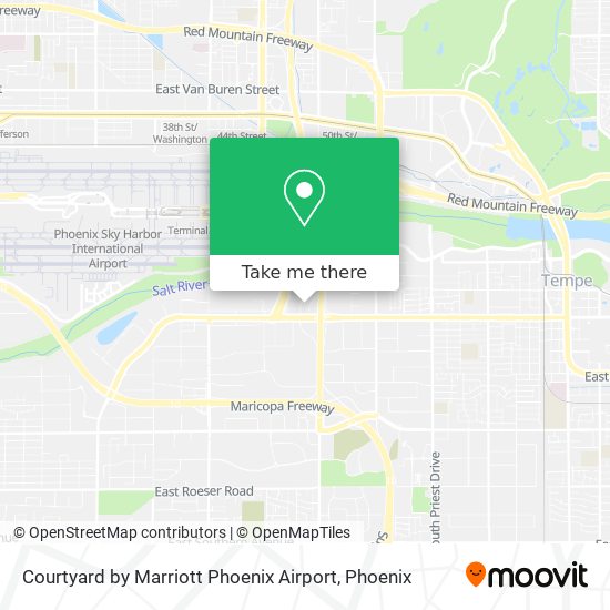 Mapa de Courtyard by Marriott Phoenix Airport