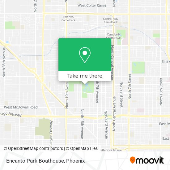 Encanto Park Boathouse map