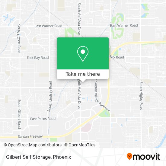 Gilbert Self Storage map