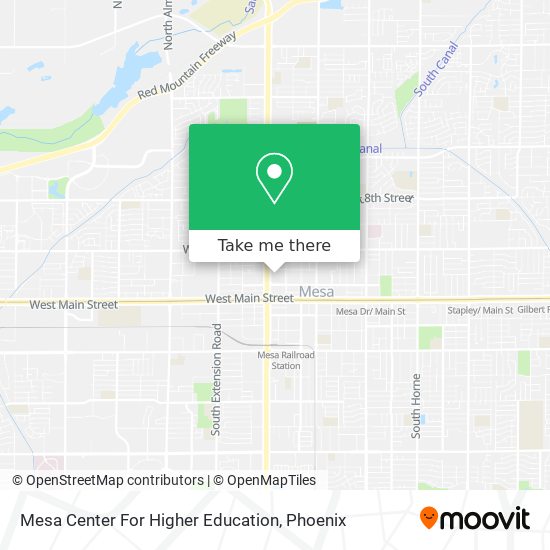 Mesa Center For Higher Education map