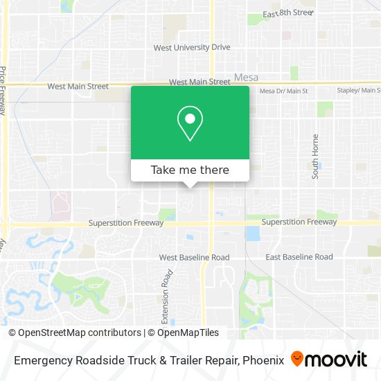 Mapa de Emergency Roadside Truck & Trailer Repair