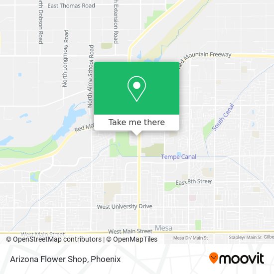 Mapa de Arizona Flower Shop