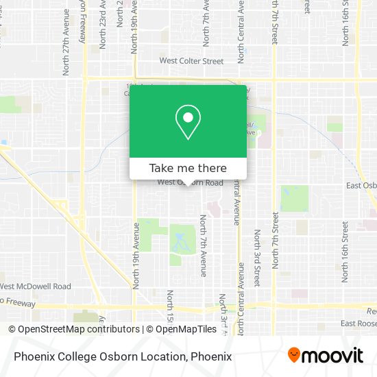 Phoenix College Osborn Location map
