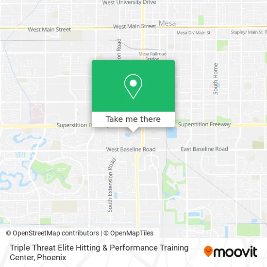 Triple Threat Elite Hitting & Performance Training Center map