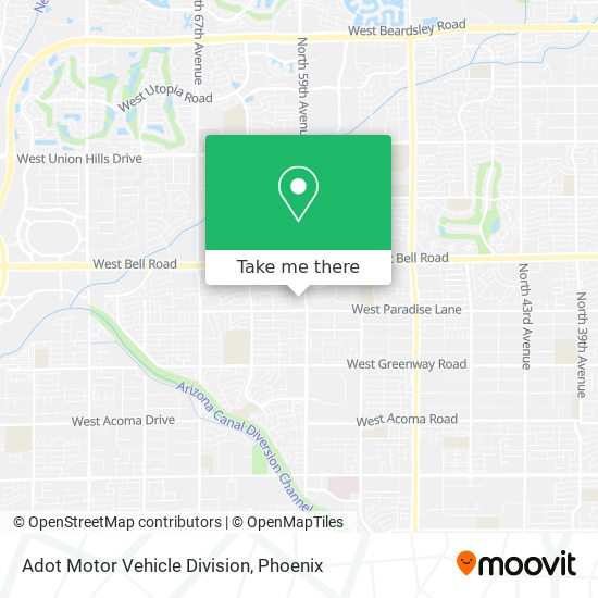 Mapa de Adot Motor Vehicle Division