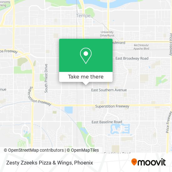 Zesty Zzeeks Pizza & Wings map