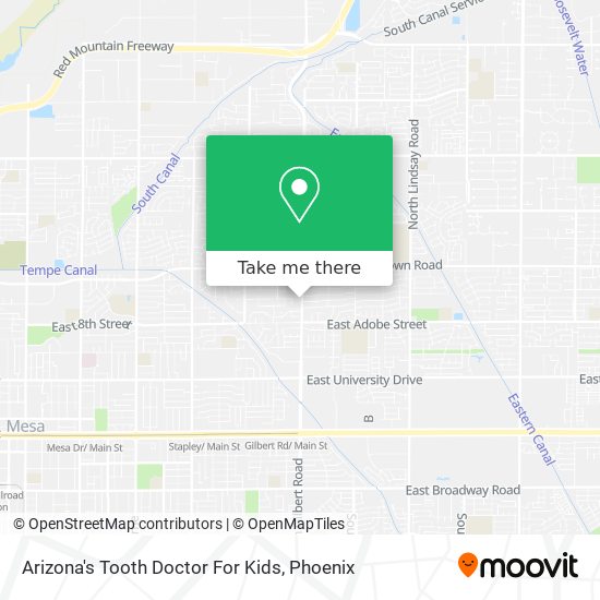Arizona's Tooth Doctor For Kids map