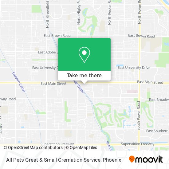 All Pets Great & Small Cremation Service map