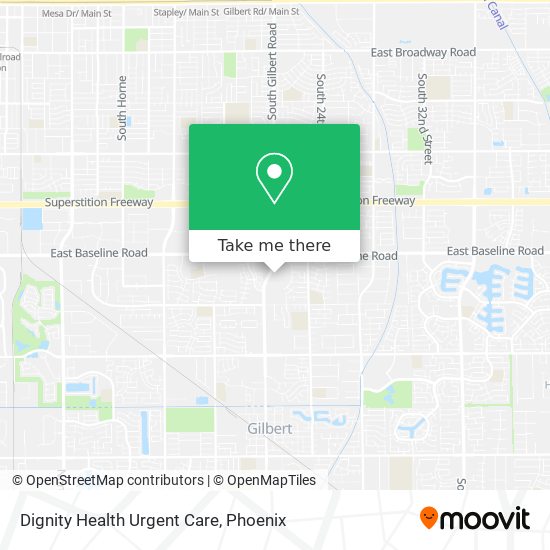 Dignity Health Urgent Care map