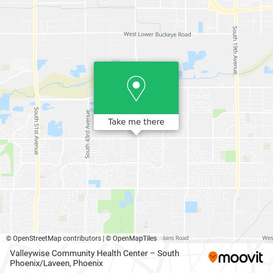 Valleywise Community Health Center – South Phoenix / Laveen map