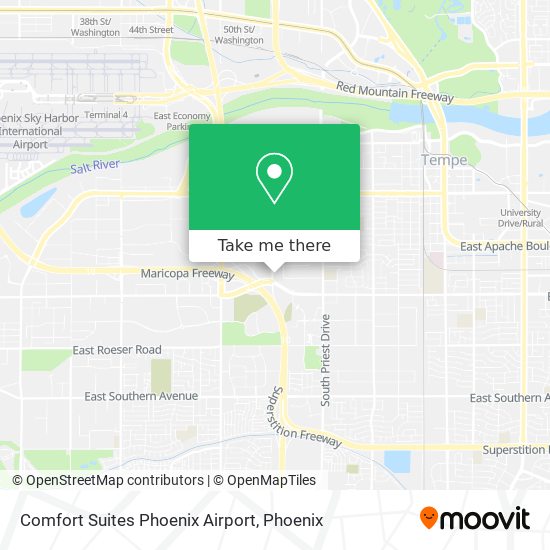 Mapa de Comfort Suites Phoenix Airport