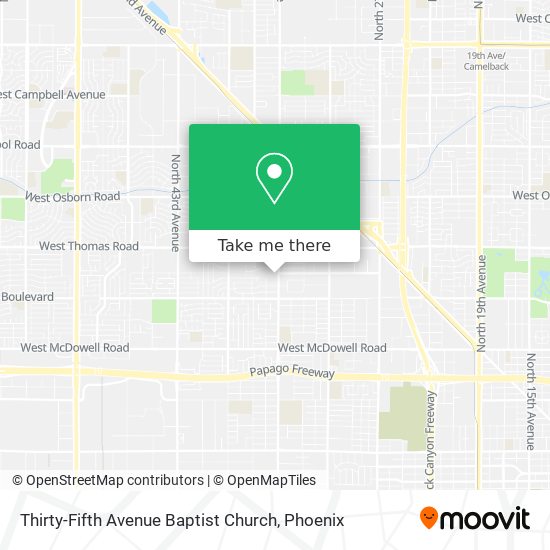 Thirty-Fifth Avenue Baptist Church map