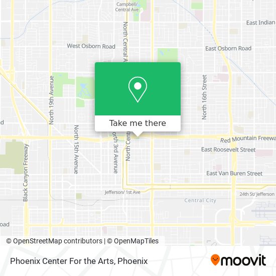 Mapa de Phoenix Center For the Arts