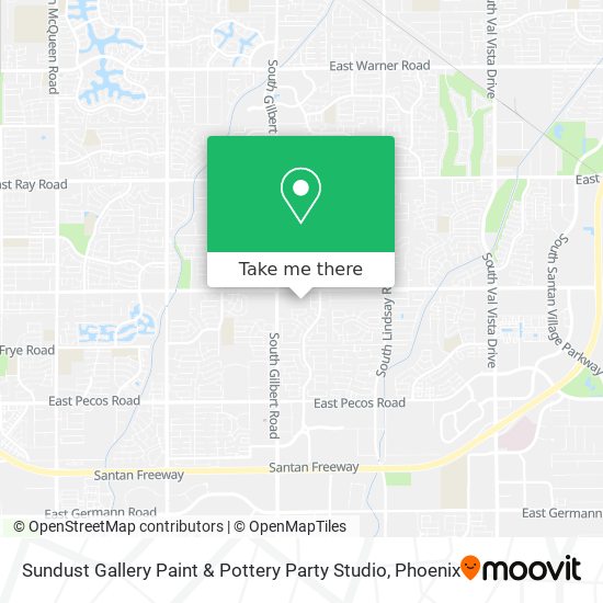 Sundust Gallery Paint & Pottery Party Studio map