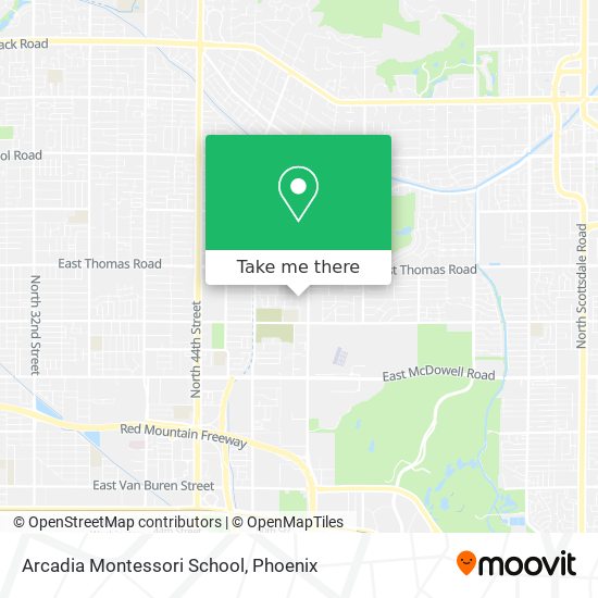 Arcadia Montessori School map