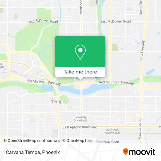 Carvana Tempe map