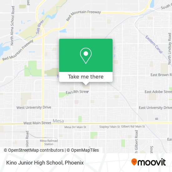 Kino Junior High School map