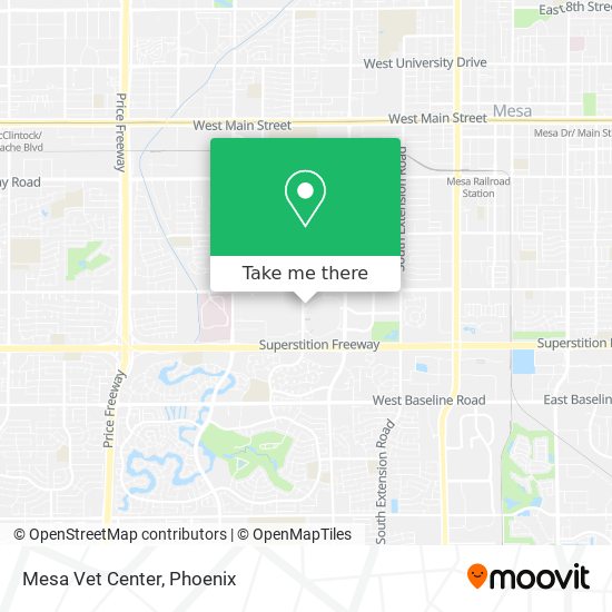 Mesa Vet Center map