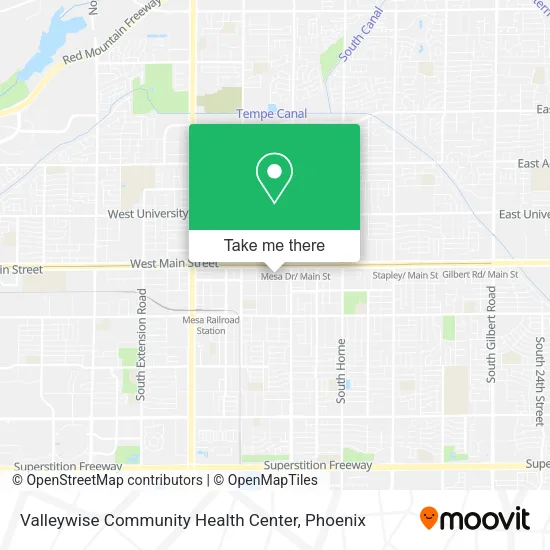 Valleywise Community Health Center map