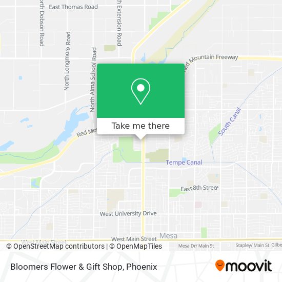 Mapa de Bloomers Flower & Gift Shop