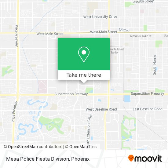 Mesa Police Fiesta Division map